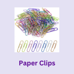 School supply, classroom supply, or office supply: paper clips. Image of pile of multi-colored paper clips.