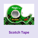 School supply, classroom supply, or office supply: scotch tape. Image of Scotch magic tape.