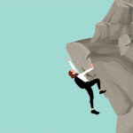 Assessment - Motivation: Image of a person wearing a white shirt, black pants, and black shoes and carrying a backpack, signifying an assessment involving motivation