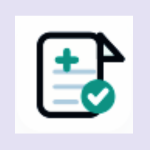 Printable Worksheet Maker: Image of a paper with a teal plus sign and gray lines and a teal checkmark for helping students with individualized math practice.